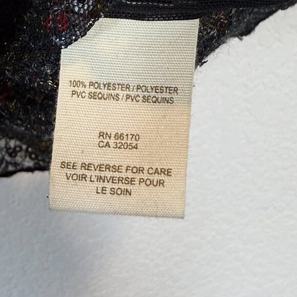 Free People Sequin Mini Slip Dress Gold Black Party Cocktail Small - Picture 9 of 11